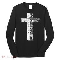 Cross With Philippians 413 Christian Long Sleeve Shirt thumb 0