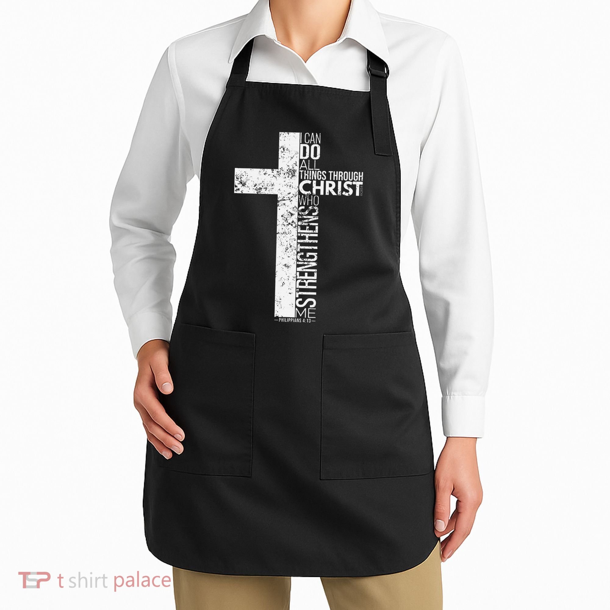 Cross With Philippians 413 Christian Apron
