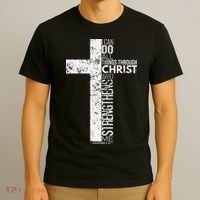 Cross With Philippians 413 Christian T-Shirt thumb 3