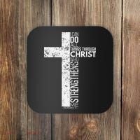 Cross With Philippians 413 Christian Coaster thumb 0