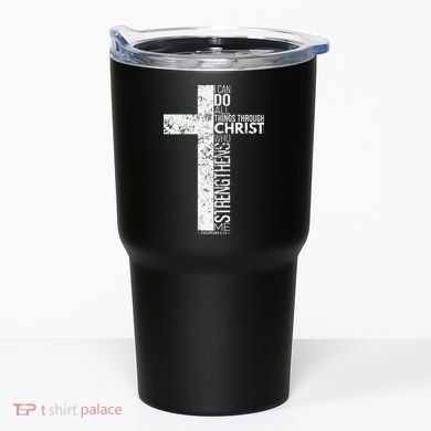 Cross With Philippians 413 Christian Tumbler