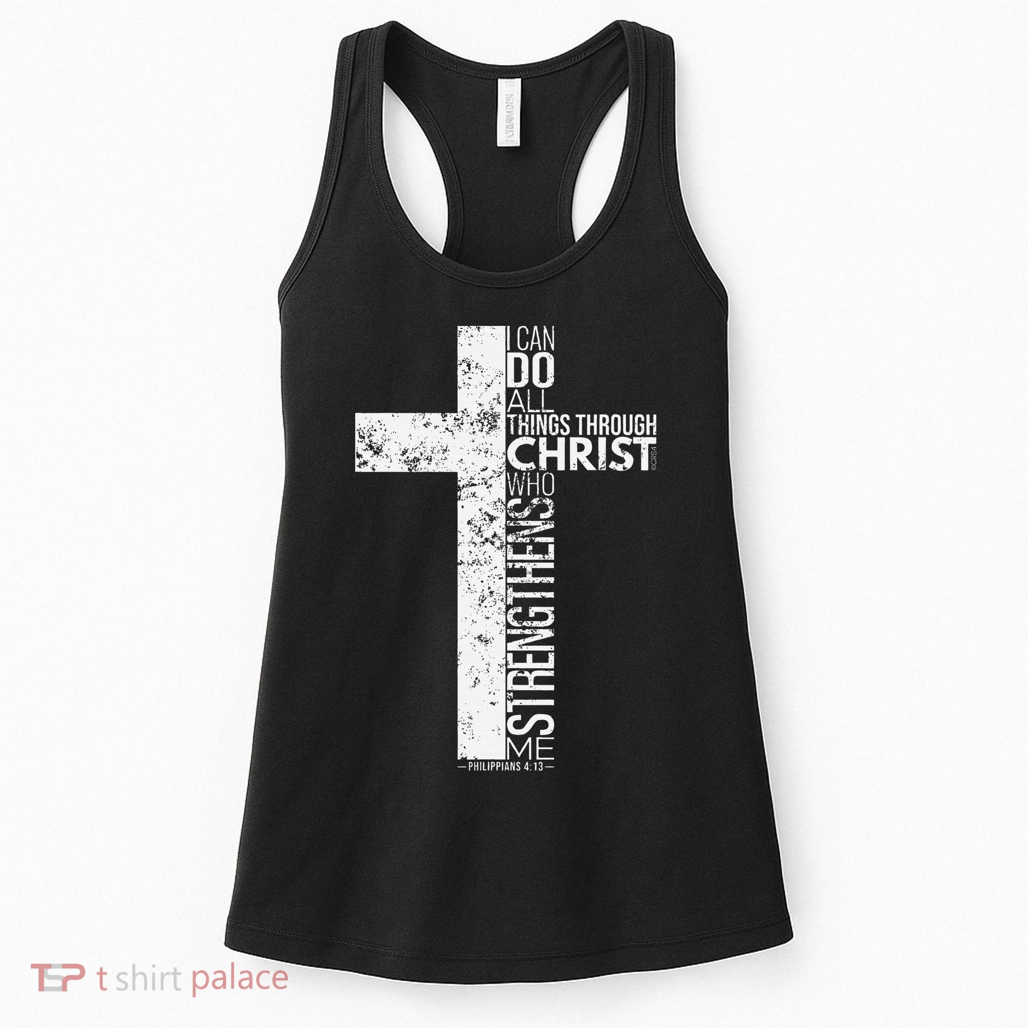 Cross With Philippians 413 Christian Women's Tank Top