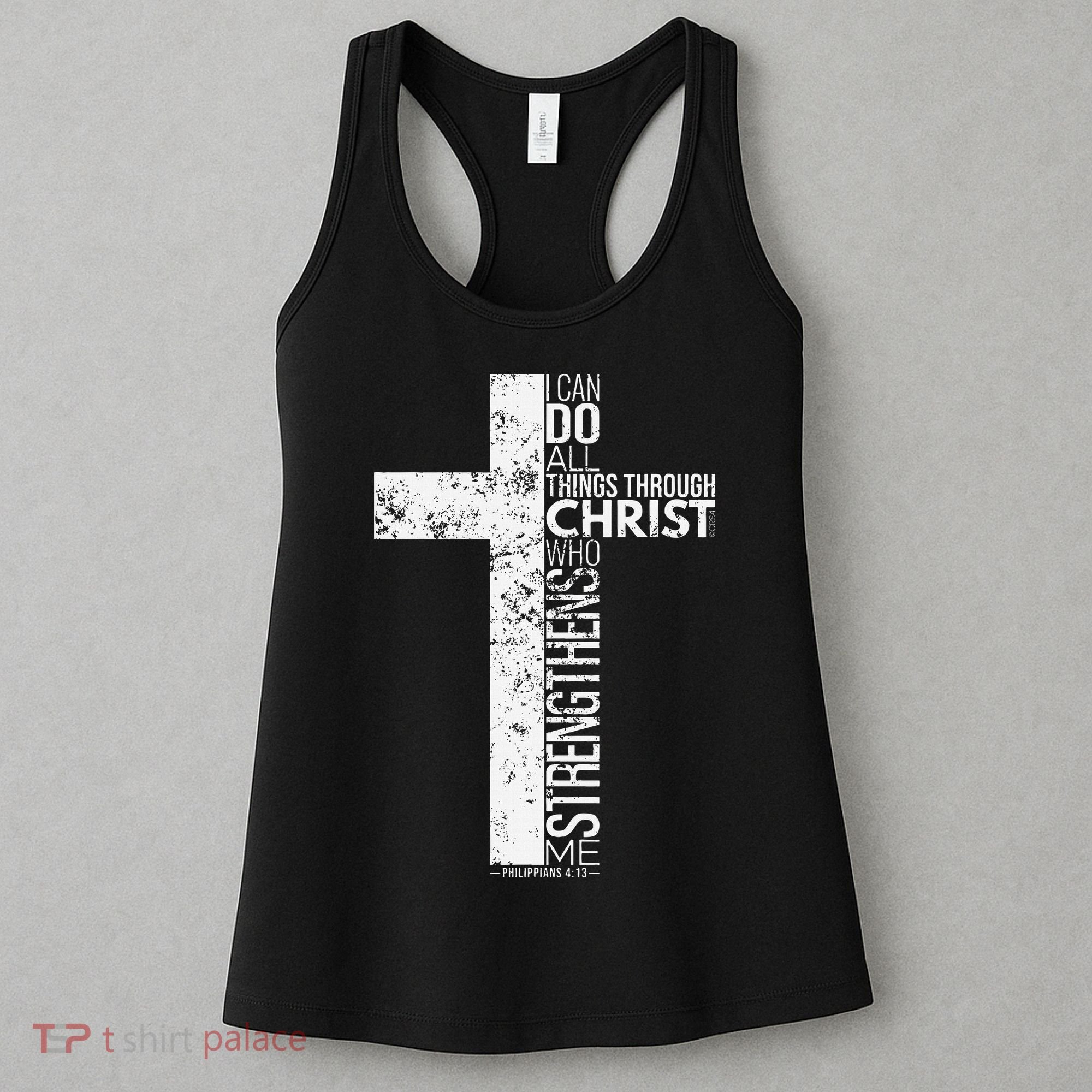 Cross With Philippians 413 Christian Women's Tank Top