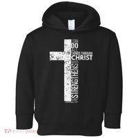 Cross With Philippians 413 Christian Toddler Hoodie thumb 0