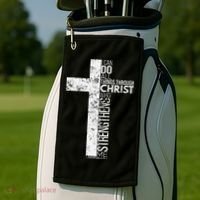 Cross With Philippians 413 Christian Golf Towel thumb 2