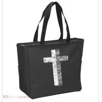 Cross With Philippians 413 Christian Tote Bag thumb 2