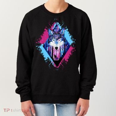 Colorful Wolf Painting Wolves Lover Women's Sweatshirt