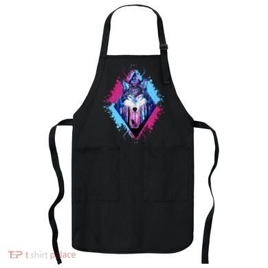 Colorful Wolf Painting Wolves Lover Apron