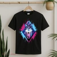 Colorful Wolf Painting Wolves Lover T-Shirt thumb 2