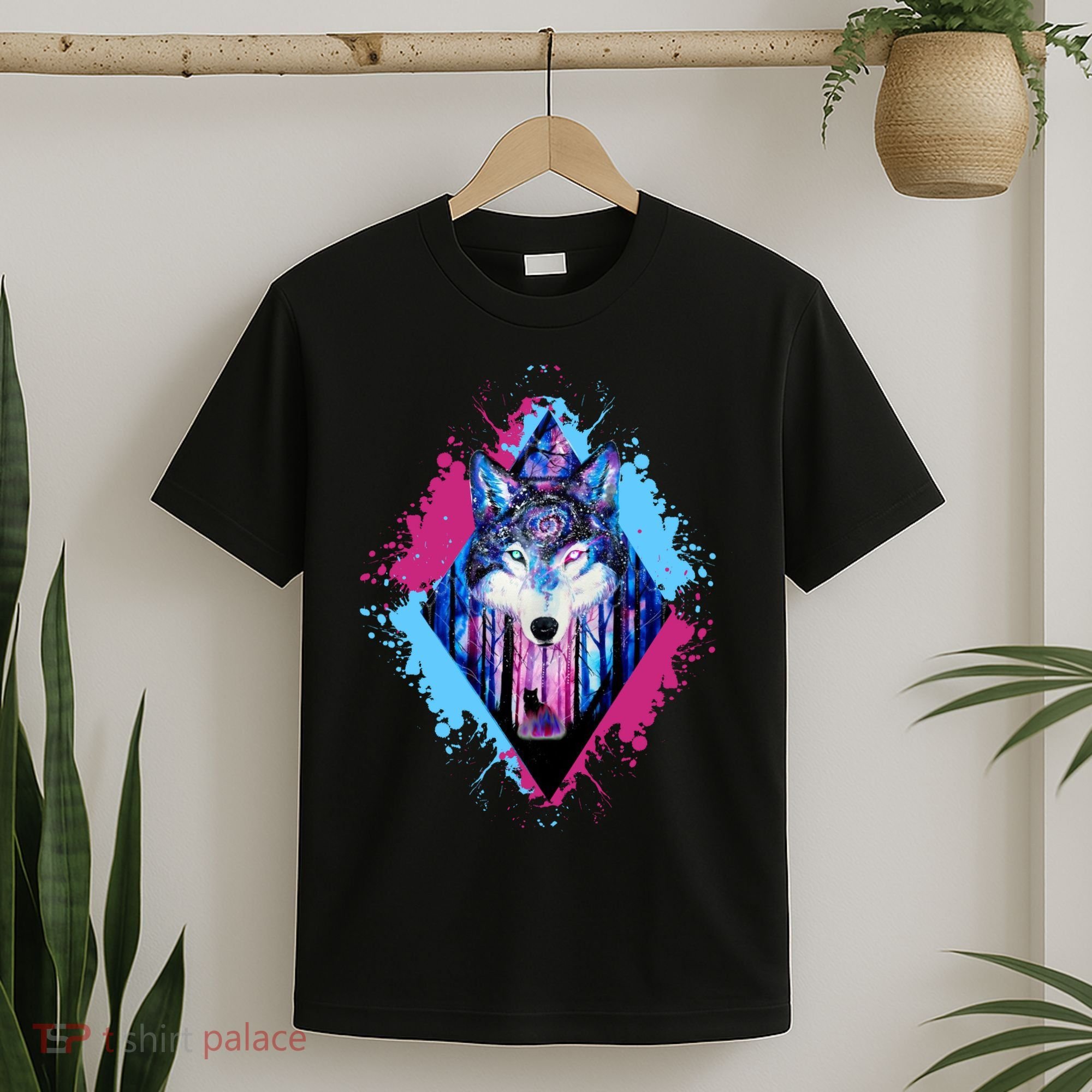 Colorful Wolf Painting Wolves Lover T-Shirt