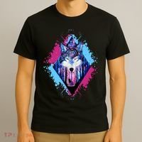 Colorful Wolf Painting Wolves Lover T-Shirt thumb 3