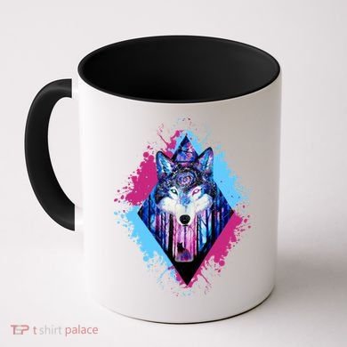 Colorful Wolf Painting Wolves Lover Coffee Mug