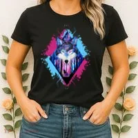 Colorful Wolf Painting Wolves Lover Women's T-Shirt thumb 2