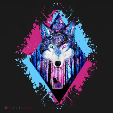 Colorful Wolf Painting Wolves Lover Kids Long Sleeve Shirt