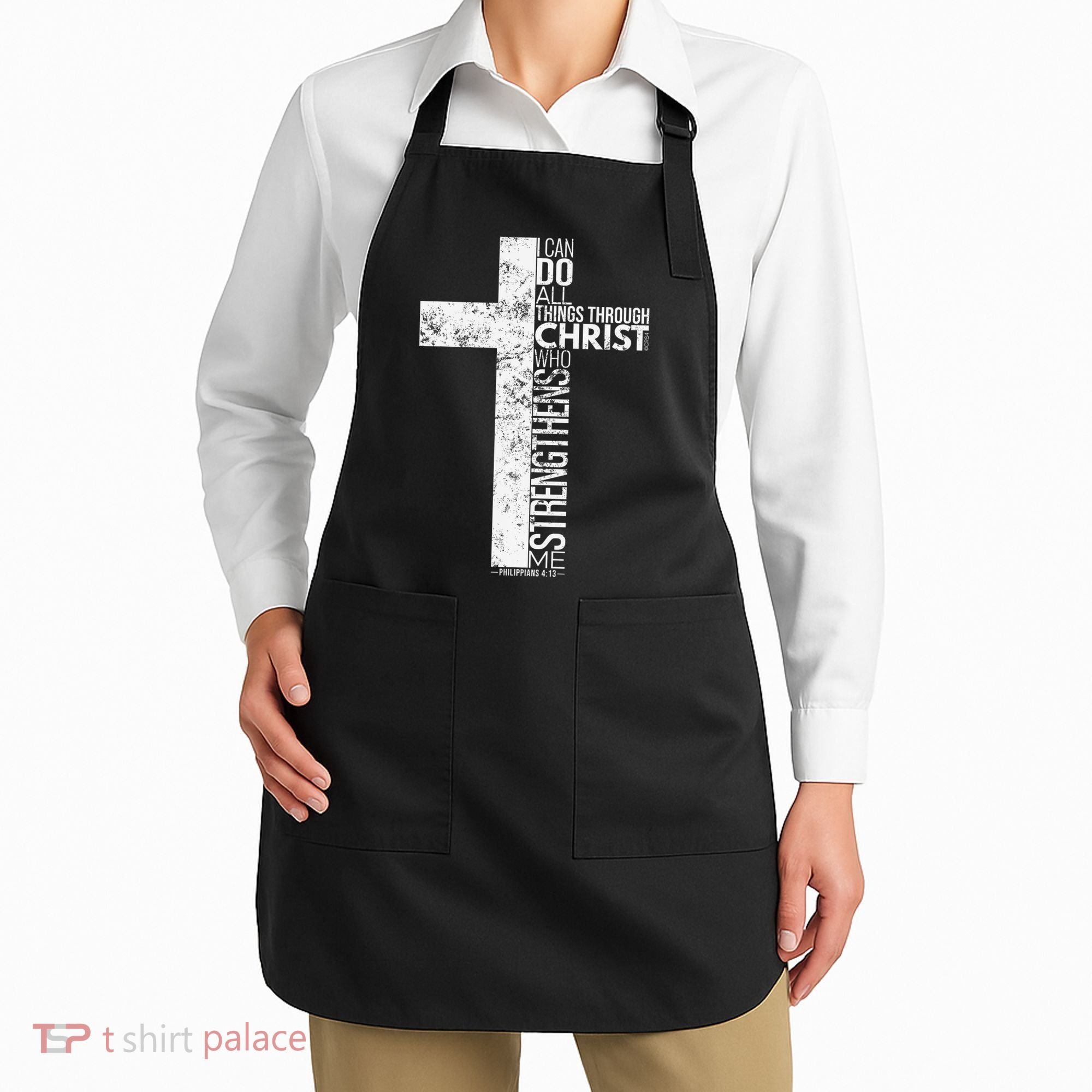 Cross With Philippians 413 Christian Apron