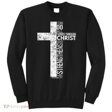 Cross With Philippians 413 Christian Sweatshirt