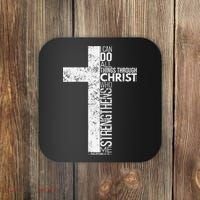 Cross With Philippians 413 Christian Coaster thumb 0