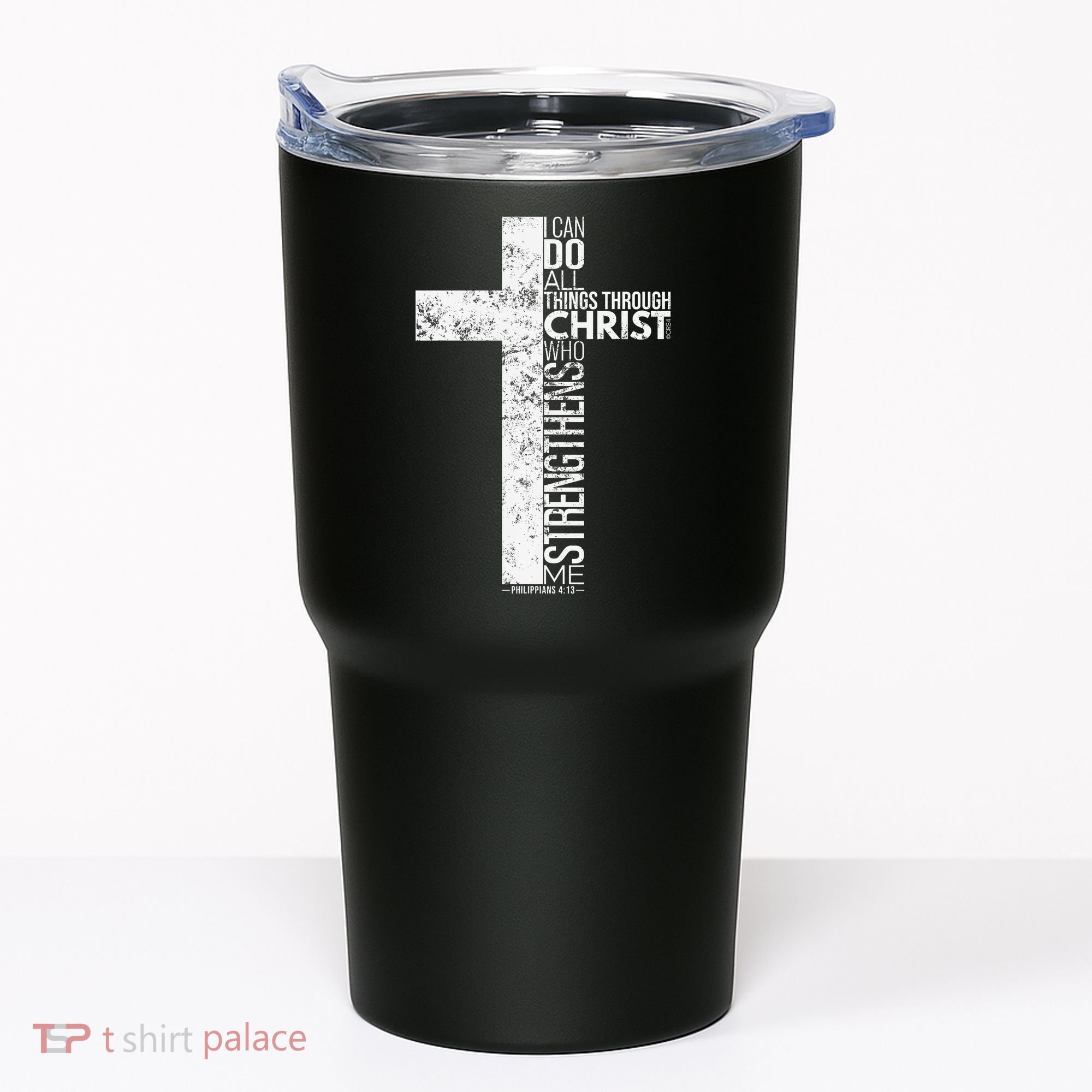 Cross With Philippians 413 Christian Tumbler