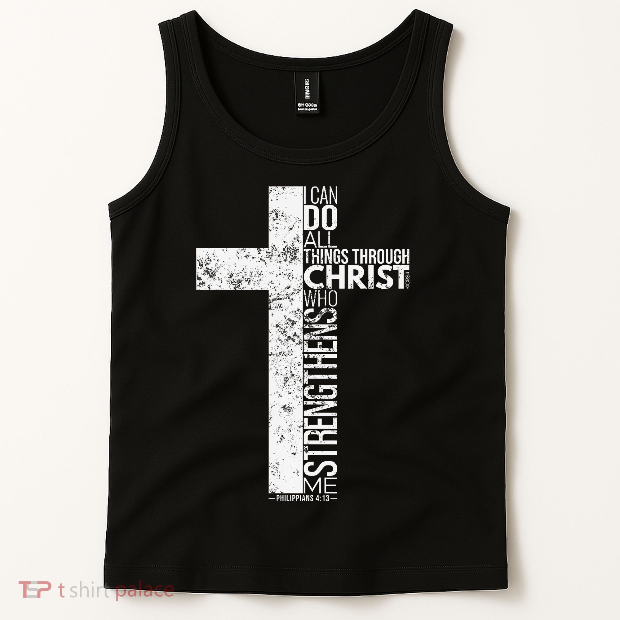 Cross With Philippians 413 Christian Tank Top
