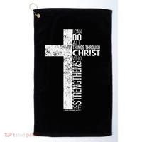 Cross With Philippians 413 Christian Golf Towel thumb 0