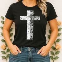 Cross With Philippians 413 Christian Women's T-Shirt thumb 2