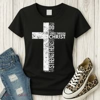Cross With Philippians 413 Christian Women's T-Shirt thumb 3