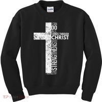 Cross With Philippians 413 Christian Kids Sweatshirt thumb 0