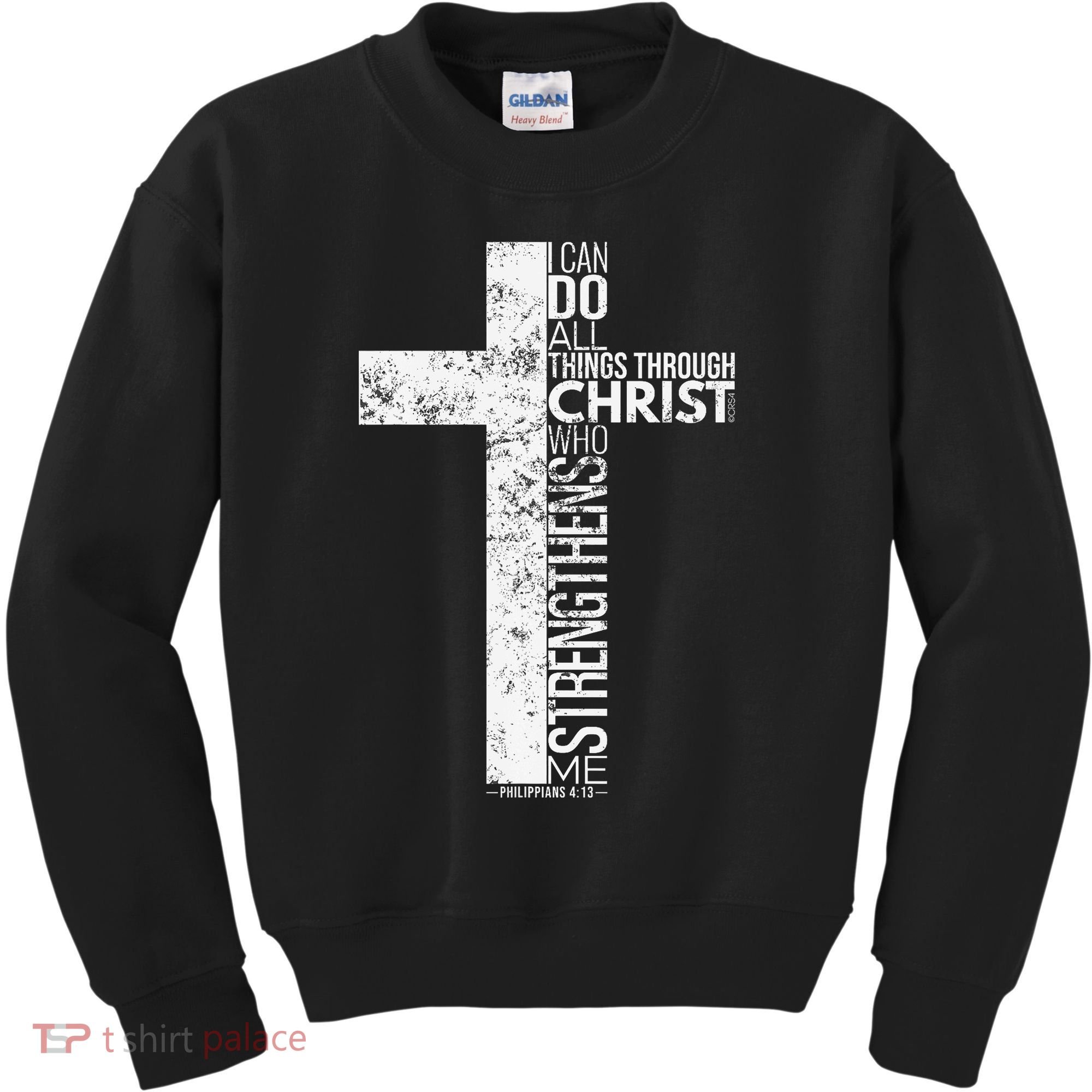 Cross With Philippians 413 Christian Kids Sweatshirt