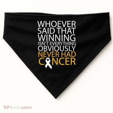 Cancer Winner Quote USA-Made Doggie Bandana