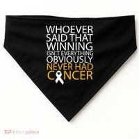 Cancer Winner Quote USA-Made Doggie Bandana thumb 0