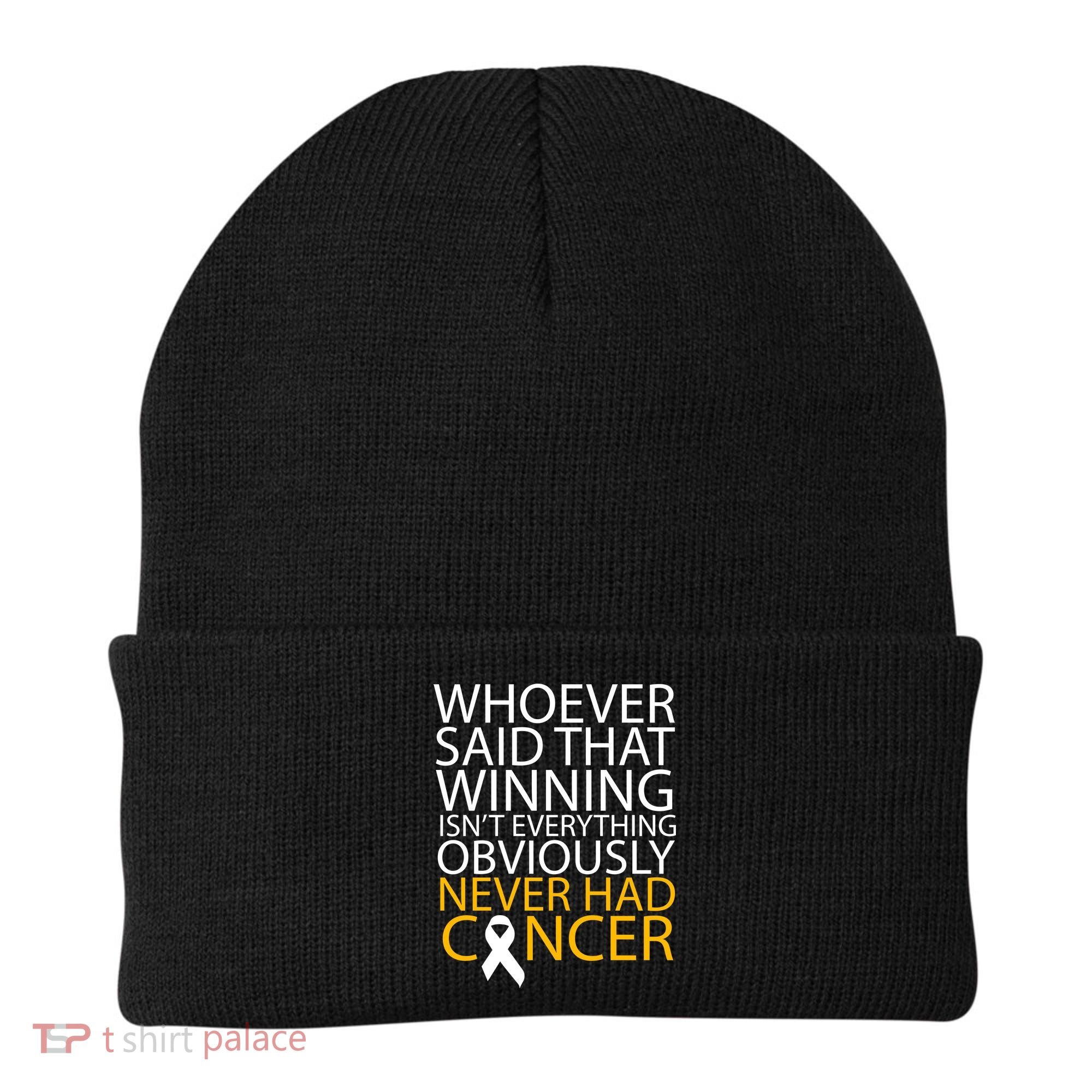 Cancer Winner Quote Beanie