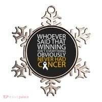 Cancer Winner Quote Ornament thumb 0