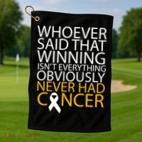 Cancer Winner Quote Golf Towel thumb 1