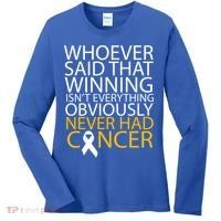 Cancer Winner Quote Women's Long Sleeve Shirt thumb 0