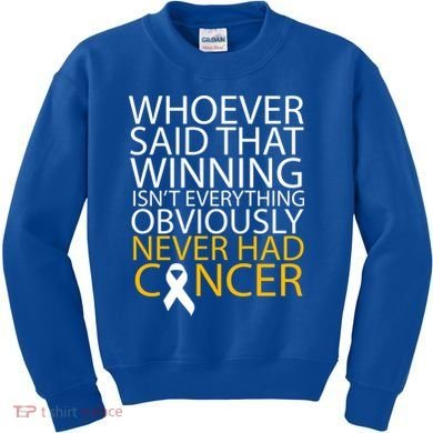 Cancer Winner Quote Kids Sweatshirt