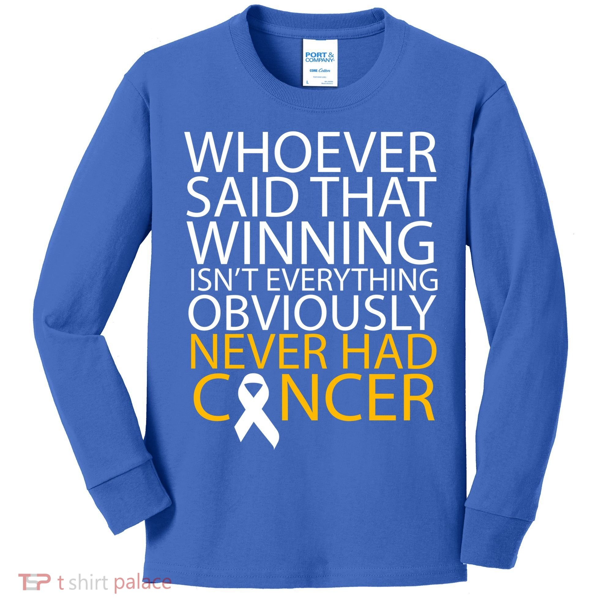 Cancer Winner Quote Kids Long Sleeve Shirt
