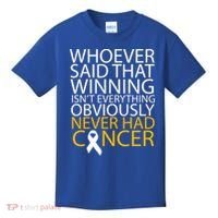 Cancer Winner Quote Kids T-Shirt thumb 0