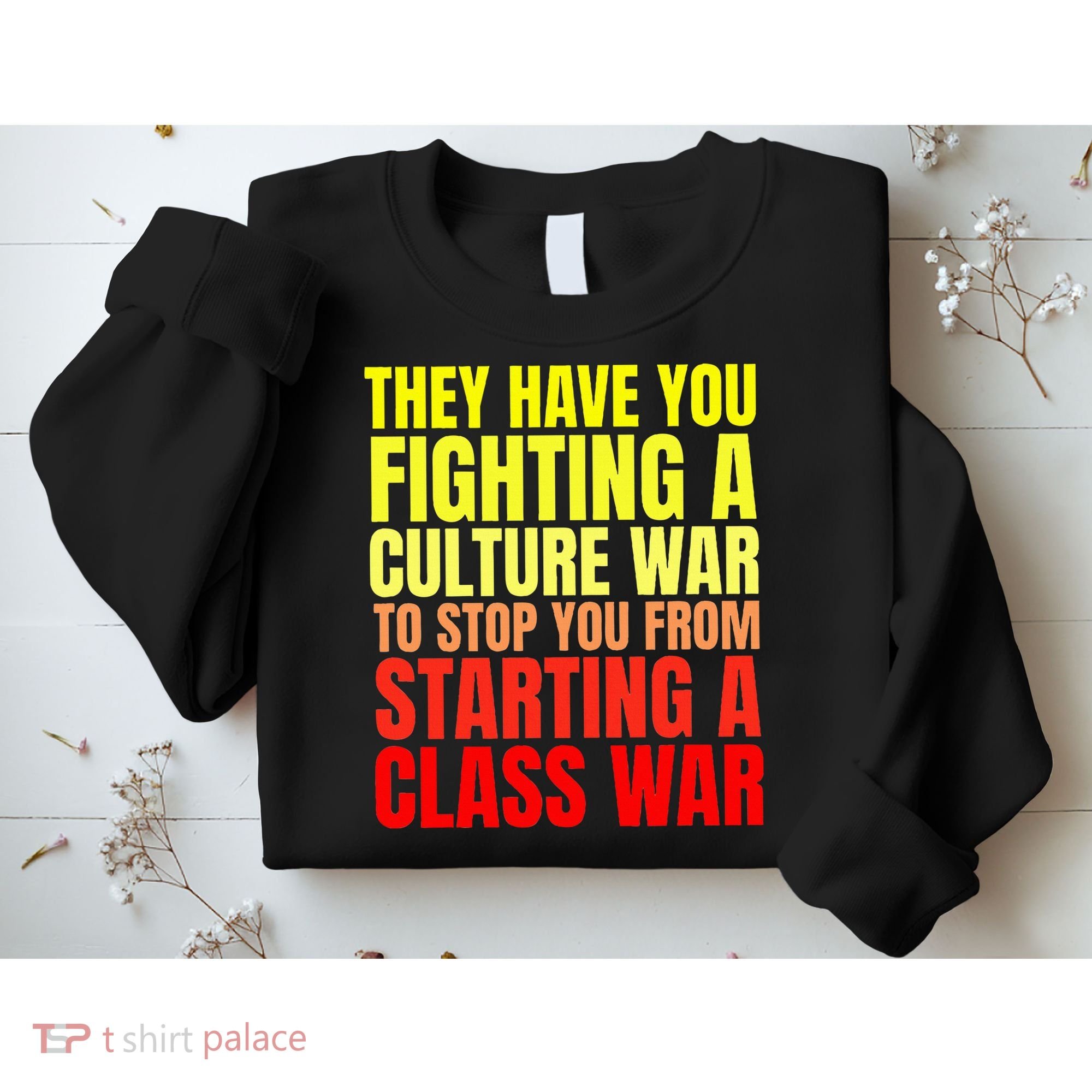 Class War Quote Anti Culture War Propaganda Radical Leftist Sweatshirt