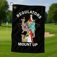 Christian Wise Regulators Mount Up Christmas Golf Towel thumb 1