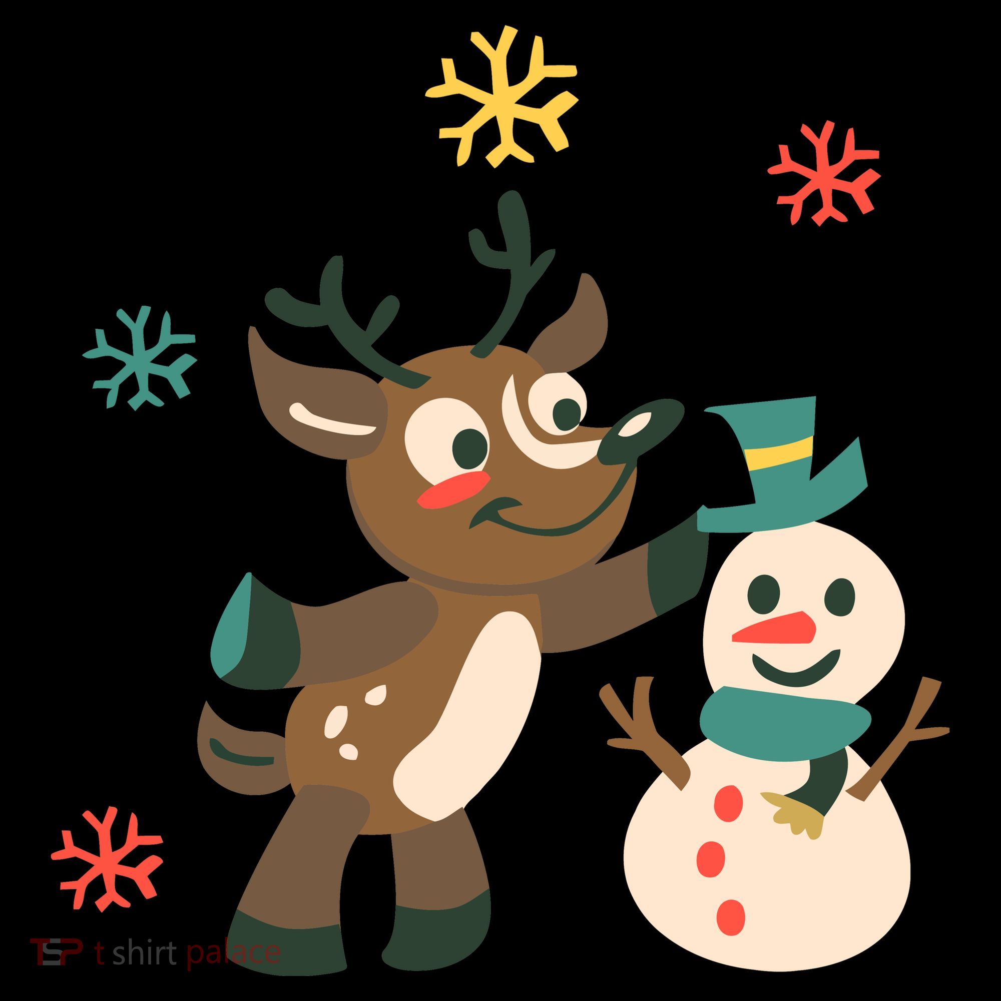 Cute Winter Reindeer Snowman Best Friends Coffee Mug