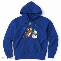 Cute Winter Reindeer Snowman Best Friends Hoodie thumb 0
