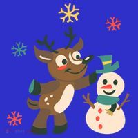 Cute Winter Reindeer Snowman Best Friends Hoodie thumb 7