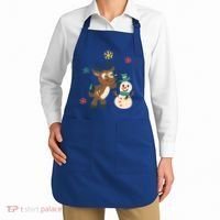 Cute Winter Reindeer Snowman Best Friends Apron thumb 2