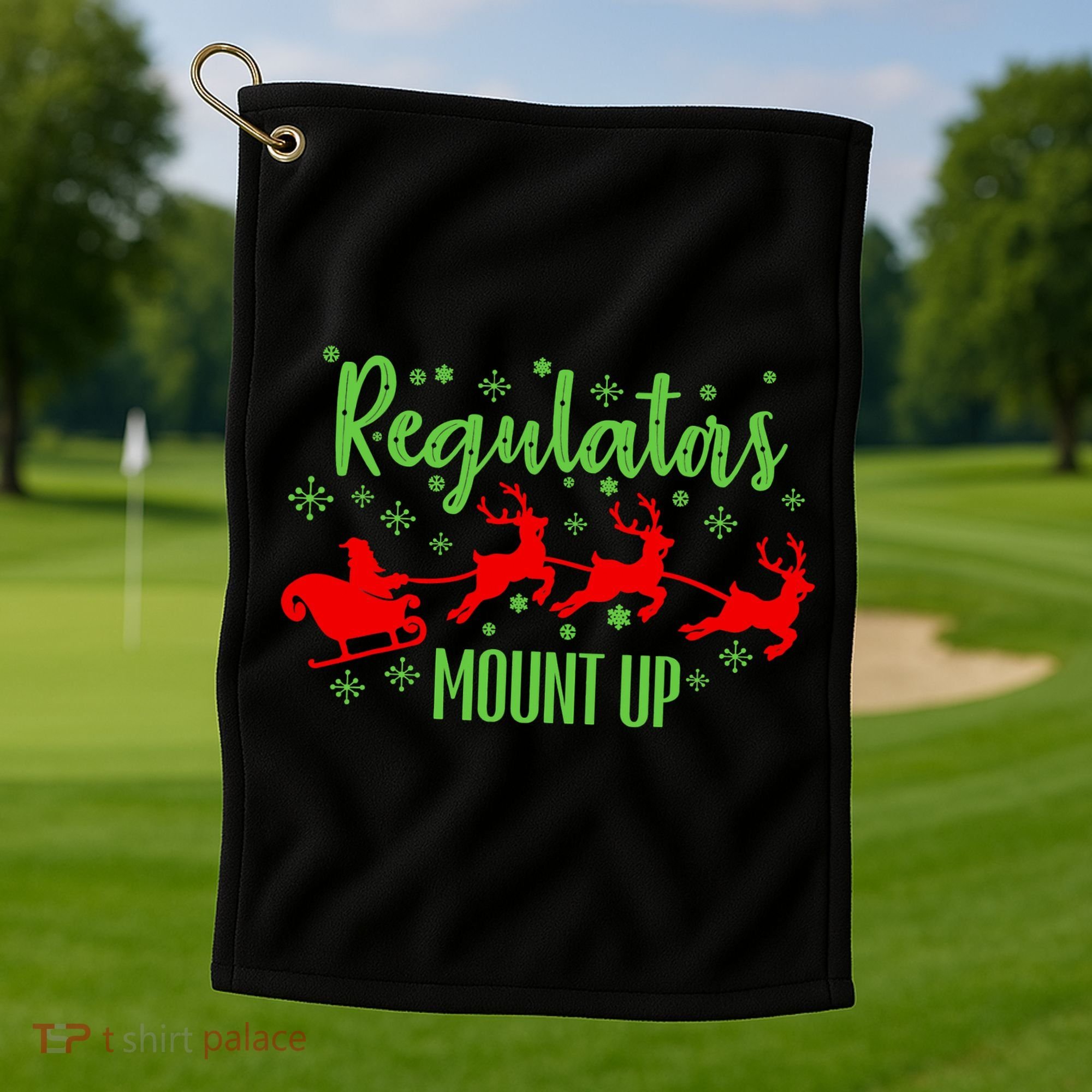 Christian Wise  Regulators Mount Up Christmas Golf Towel