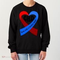 Chd Warrior Ribbon Congenital Heart Disease Awareness Gift Women's Sweatshirt thumb 0