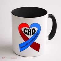 Chd Warrior Ribbon Congenital Heart Disease Awareness Gift Coffee Mug thumb 1