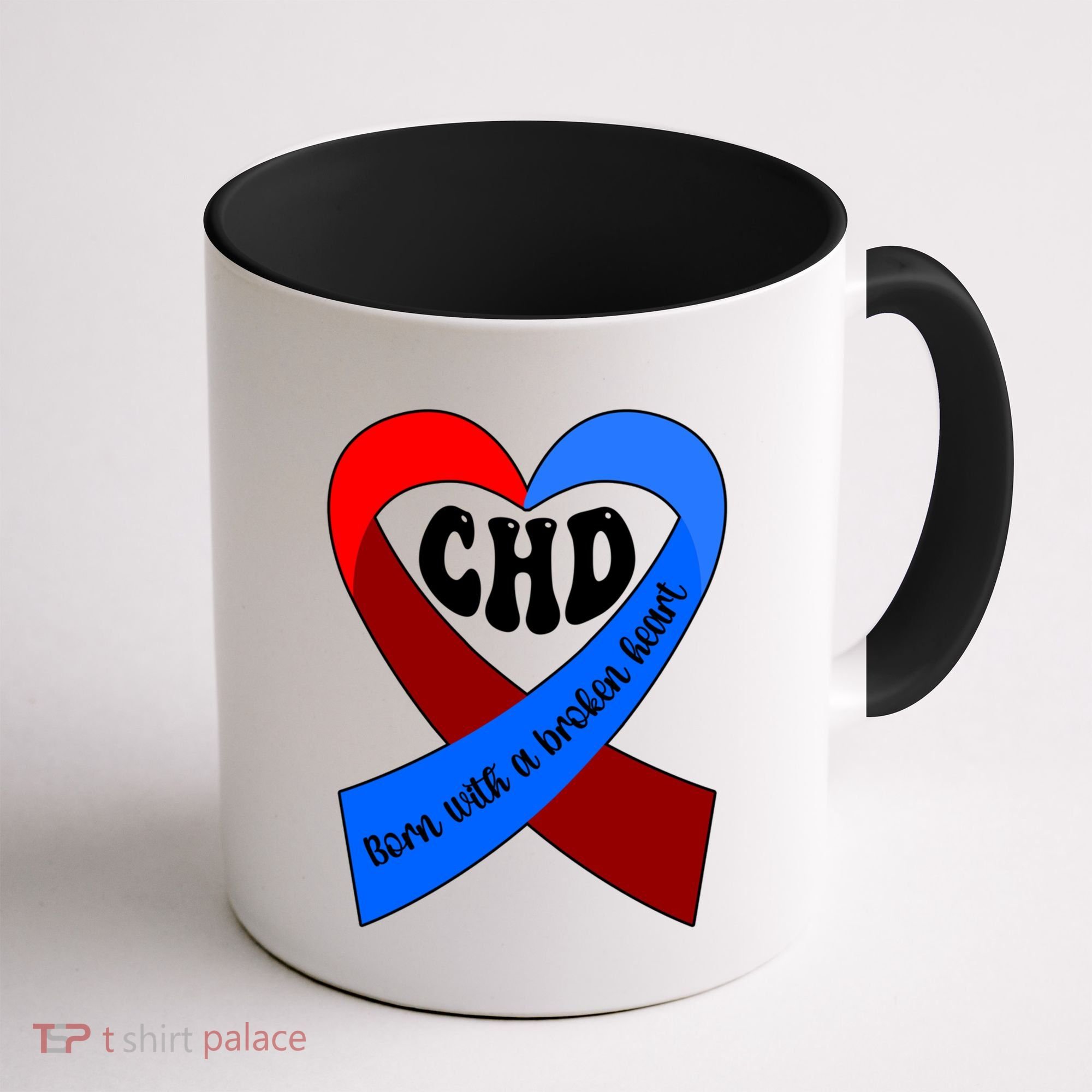 Chd Warrior Ribbon Congenital Heart Disease Awareness Gift Coffee Mug