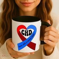 Chd Warrior Ribbon Congenital Heart Disease Awareness Gift Coffee Mug thumb 3