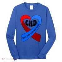 Chd Warrior Ribbon Congenital Heart Disease Awareness Gift Long Sleeve Shirt thumb 0