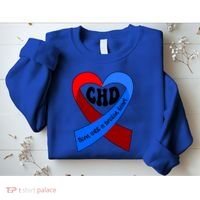 Chd Warrior Ribbon Congenital Heart Disease Awareness Gift Sweatshirt thumb 2